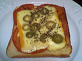 origan : Assiette de tartine à l'italienne