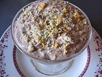 noix de coco : Coupe de mousse au chocolat et noix de coco