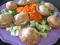 champignon noir : Assiette de rissoles au foies de volaille