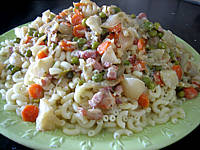 topinambour : Assiette de topinambours et coquillettes
