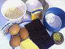 Ingrédients pour la recette : Gâteau au chocolat et aux amandes