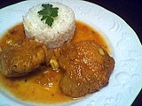 noix de coco : Assiette de poulet au lait de coco