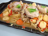 fenouil graines : Plat de sauté de porc aux châtaignes