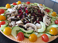 Image : Assiette de salade de betterave rouge