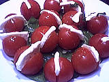 Tomates cerises à la mozarella