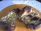 Rognons de porc au coulis de poivrons
