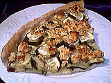 Cuisine diététique : Part de tarte à la courgette et à la feta