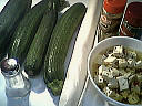 Ingrédients pour la recette : Tarte à la courgette et à la feta