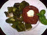 Image : recette Steak haché au concombre et poivrons