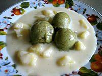 Sorbet kiwi et sa sauce ananas