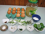 Ingrédients pour la recette : Oeufs au vinaigre