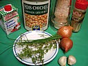 Ingrédients pour la recette : Purée de pois chiche