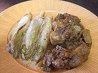 lapin aux cèpes et aux endives