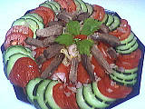 ciboulette : Assiette de langue en salade
