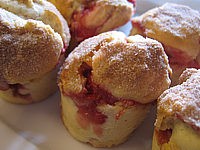 sucre vanillé : Muffins aux fraises