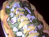 entrée à base de poisson : Plat de salade de lotte à la mangue