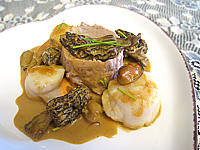 noix de saint Jacques aux morilles
