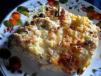 Image : recette Restes de pain brioché aux morilles