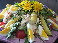 Image : Plat de salade de langoustes aux pommes de terre