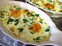 Recette Oeufs cocotte au Saint-Agur
