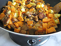 Recette Pommes de terre et patates douces aux cèpes