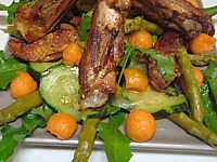 Recette Poulet aux asperges en salade