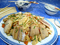Recette Colin aux pousses de bambou