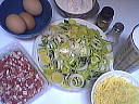 Ingrédients pour la recette : Quiche aux poireaux