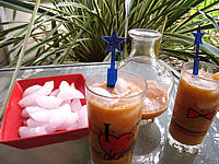 boisson pêches et melon au gingembre