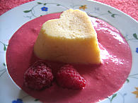 Recette Coeurs de semoule aux framboises