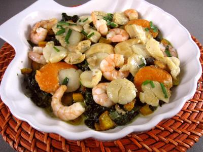 Recette Epinards aux fruits de mer