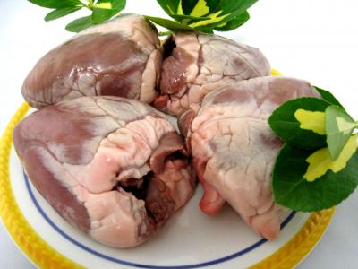 Image : Coeur - Assiette de coeurs d'agneau