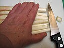 couper les asperges pour la cuisson