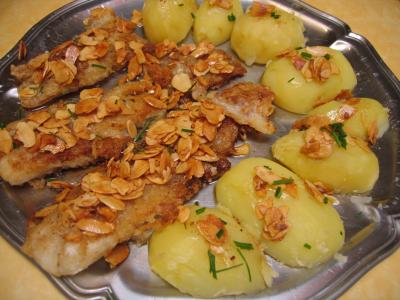 Image : Flétan - Filets de flétan aux amandes