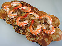 Gambas aux endives et ses crêpes