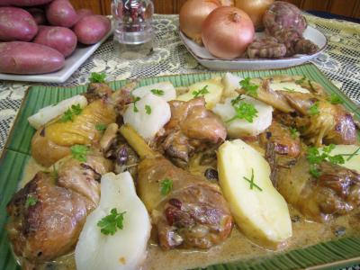 Image : Goût - Plat d'abatis et pilons en blanquette