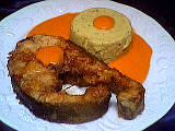 Saumon au flan de coco