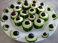 Bouchées concombre-Roquefort