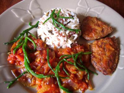 Image : Salicorne - Recette cary de foie de lotte aux salicornes