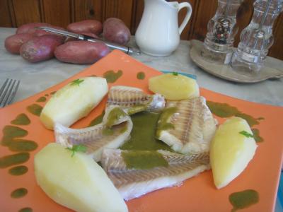 Recette Colin en sauce verte