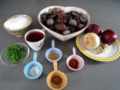 Ingrédients pour la recette : Chutney de figues aux épices