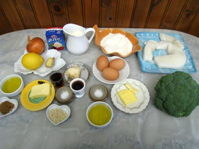 Ingrédients pour la recette : Coupelles de crêpes farcies aux encornets
