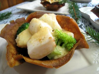 Recette Coupelles de crêpes farcies aux encornets