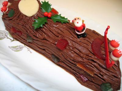 Image : Bûche de Noël - Bûche de noël au chocolat
