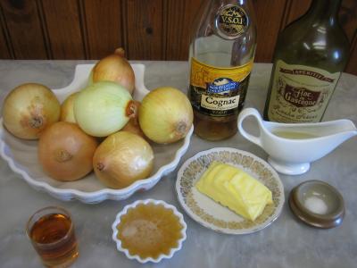 Ingrédients pour la recette : Confiture d'oignons au cognac