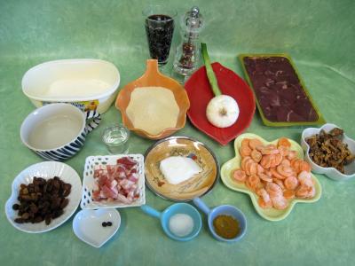 Ingrédients pour la recette : Civet de cerf et sa floraline