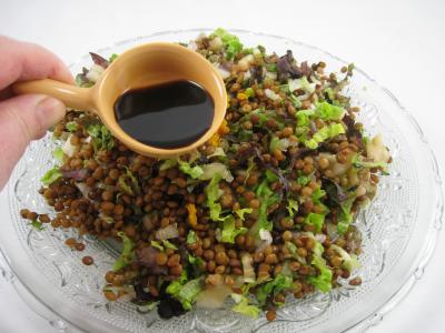 Foie gras aux lentilles et au vinaigre balsamique - 7.4