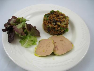 Foie gras aux lentilles
