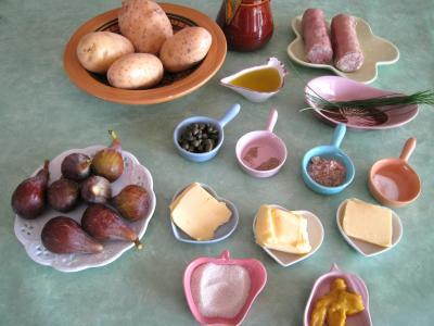 Ingrédients pour la recette : Andouillettes aux figues