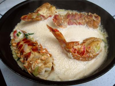 Asperges et queues de langoustes au whisky - 12.2